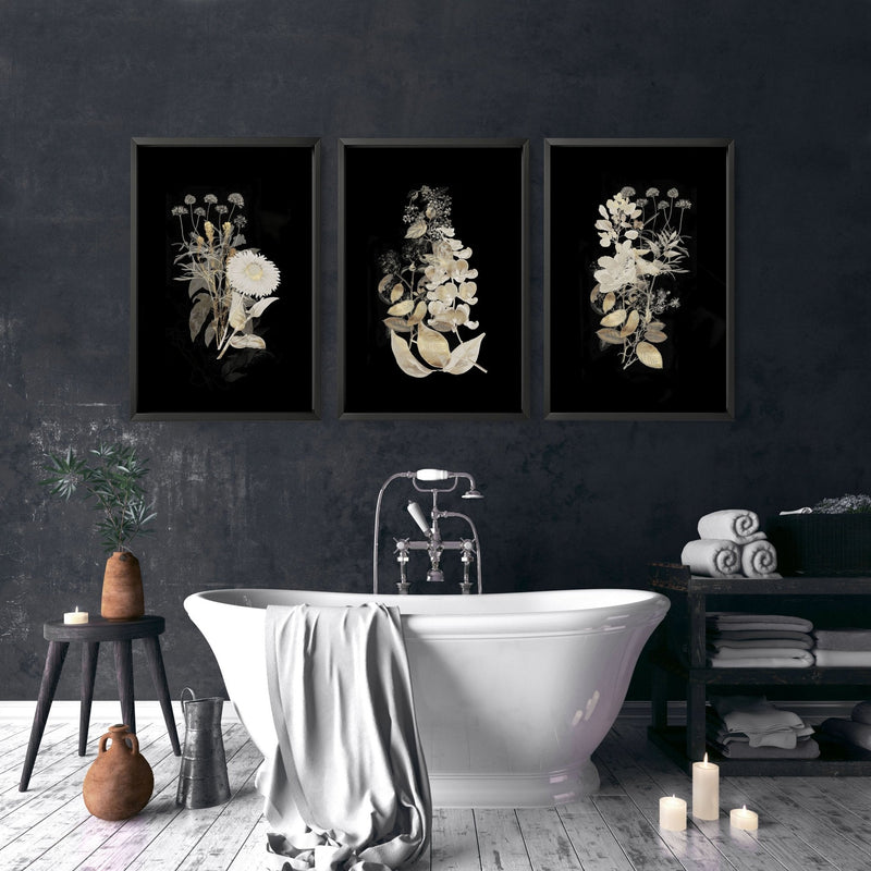 Bathroom decor for walls | set of 3 wall art prints